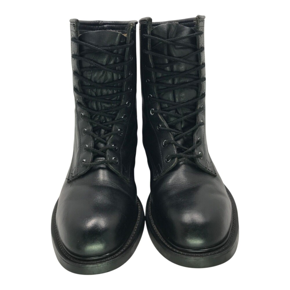 Wolverine World Wide 1992 Combat Boots Mens 5W Black Leather Steel Toe USA - Picture 3 of 15